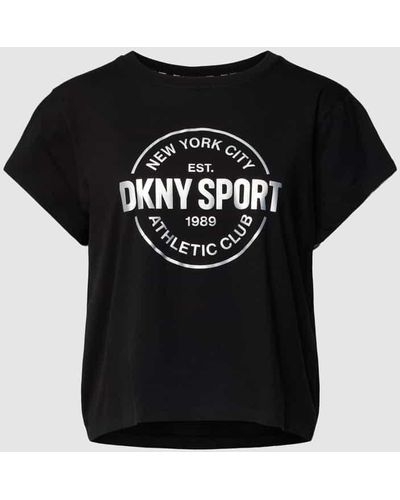 DKNY T-Shirt mit Rundhalsausschnitt - Schwarz