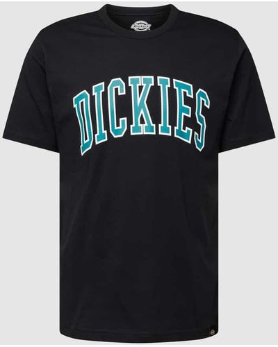 Dickies T-Shirt aus reiner Baumwolle mit Label-Print - Schwarz