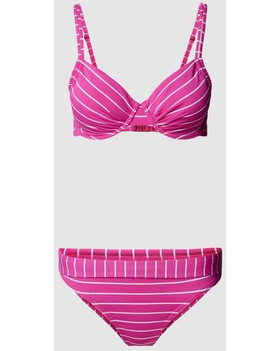 Lascana Bikini-Set mit Streifenmuster - Pink