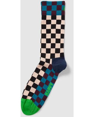 Happy Socks Socken mit Allover-Muster Modell 'Checkerboard' - Blau