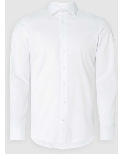 Seidensticker Slim Fit Business-Hemd aus Twill - feuchtigkeitsregulierend - Weiß