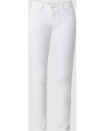 Blue Monkey Slim Fit Jeans mit Stretch-Anteil Modell 'Laura' - Weiß