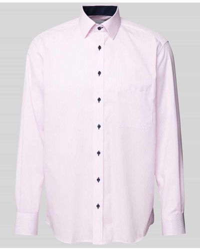 Eterna Comfort Fit Business-Hemd mit Streifenmuster - Pink