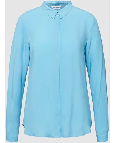 SOFT REBELS Hemdbluse mit verdeckter Knopfleiste Modell 'Freedom' - Blau