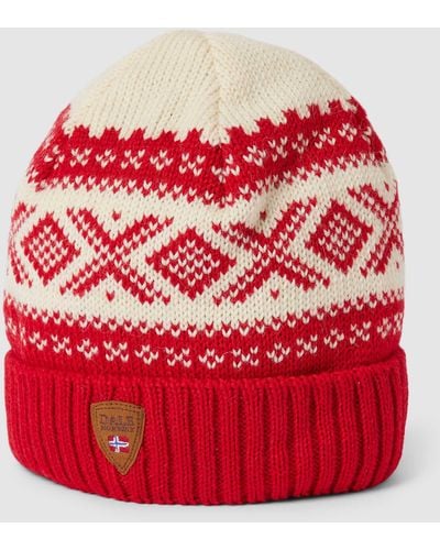 Dale Of Norway Beanie mit Allover-Muster Modell 'CORTINA' - Rot