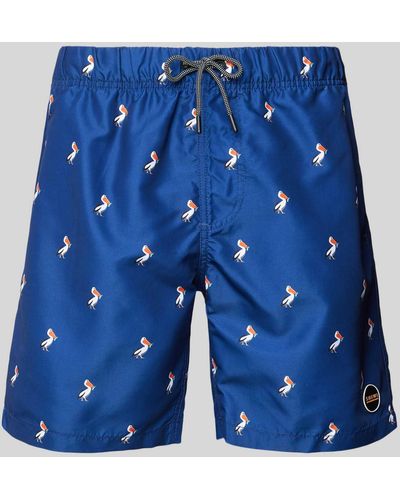 Shiwi Badehose mit Allover-Muster - Blau