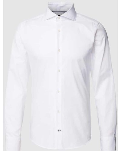Joop! Slim Fit Business-Hemd mit Haifischkragen Modell 'Pai' - Weiß
