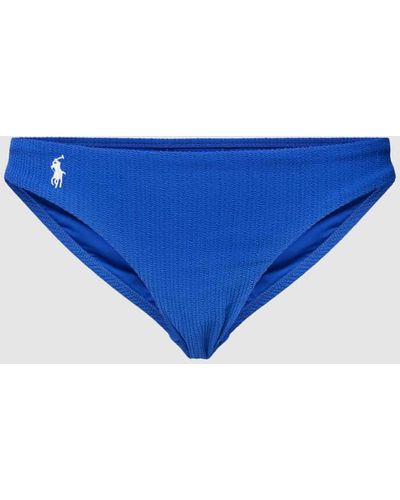 Polo Ralph Lauren Bikini-Hose mit Logo-Stitching Modell 'DEVIN' - Blau