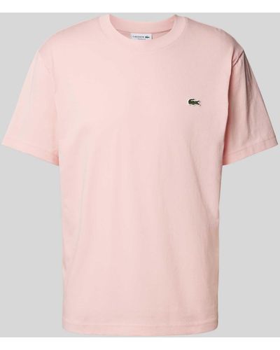 Lacoste T-Shirt mit Rundhalsausschnitt Modell 'BASIC' - Pink