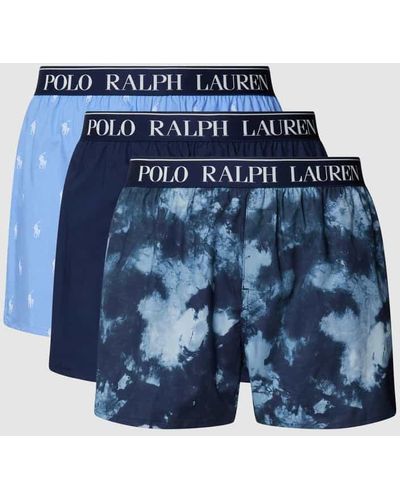 Polo Ralph Lauren Boxershorts mit elastischem Logo-Bund im 3er-Pack - Blau
