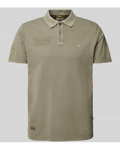 Camel Active Poloshirt mit Label-Stitching - Grün