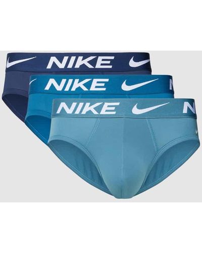 Nike Slip mit elastischem Logo-Bund im 3er-Pack - Blau