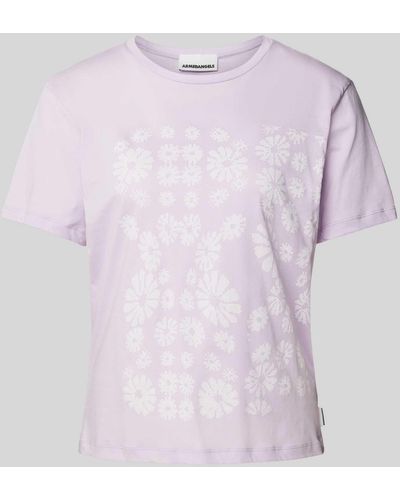 ARMEDANGELS T-shirt Met Bloemmotief - Roze