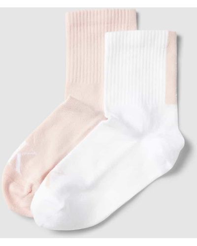 Calvin Klein Socken mit Label-Details im 2er-Pack - Weiß