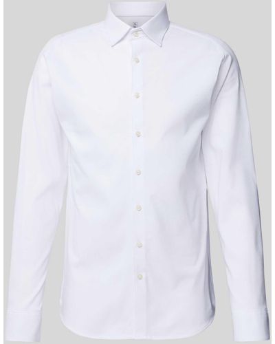 DESOTO Slim Fit Business-Hemd mit Kentkragen - Weiß