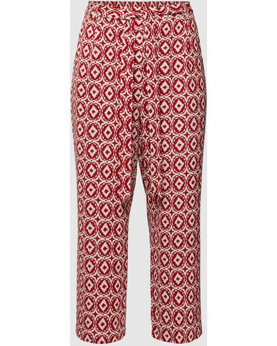 Only Carmakoma PLUS SIZE Hose mit Allover-Muster Modell 'PALAZZO' - Rot