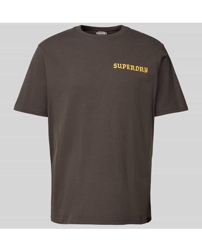 Superdry T-Shirt mit Label-Print Modell 'TATTOO' - Grau