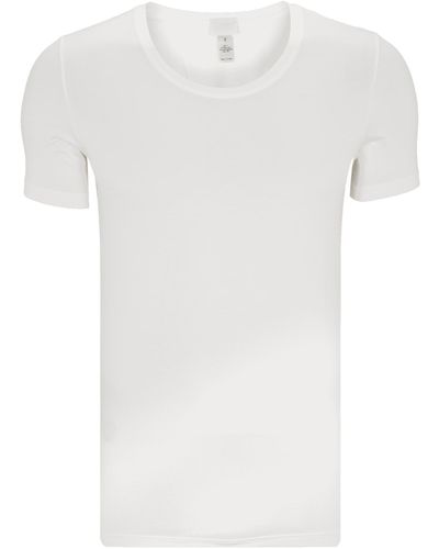 Hanro T-Shirt mit Rundhalsausschnitt - Weiß