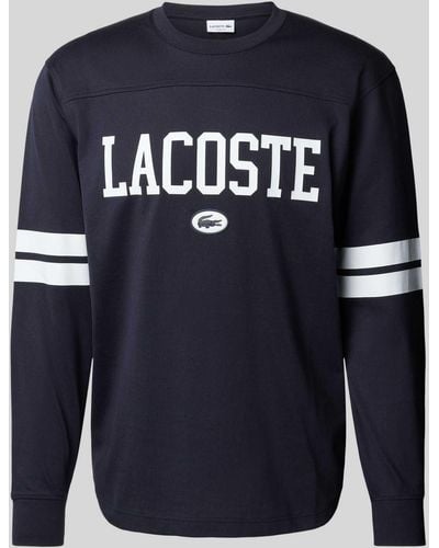 Lacoste Classic Fit Shirt Met Lange Mouwen En Labelprint - Blauw