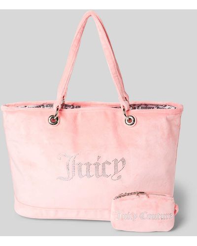 Juicy Couture Shopper Met Siersteentjes - Roze