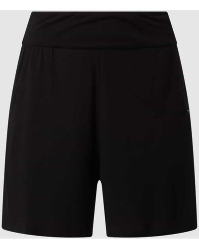 BROADWAY NYC FASHION Shorts mit elastischem Bund Modell 'Dinah' - Schwarz
