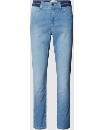 ANGELS Skinny Fit Jeans mit verkürztem Schnitt Modell 'ORNELLA SPORTY' - Blau