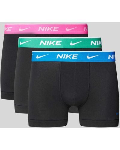 Nike Trunks mit Label-Detail Modell 'E-DAY' im 3er-Pack - Blau