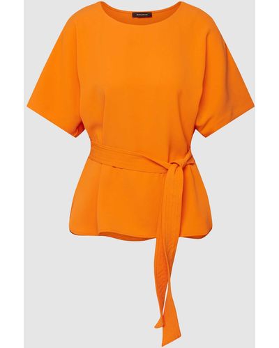 MORE&MORE Bluse mit Bindegürtel - Orange