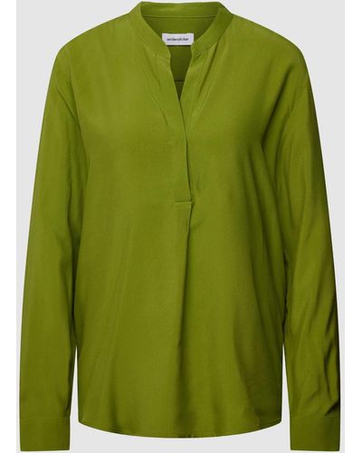 Seidensticker Bluse mit Tunikakragen - Grün
