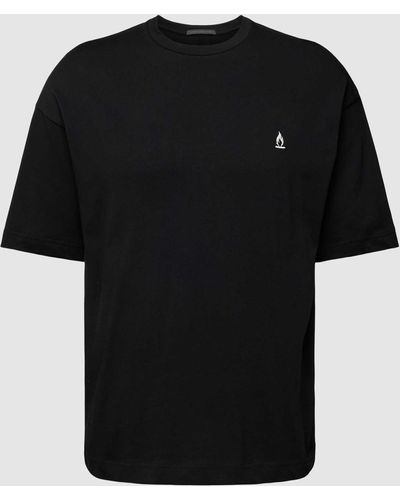 DRYKORN T-Shirt mit Rundhalsausschnitt Modell 'ANAYO' - Schwarz