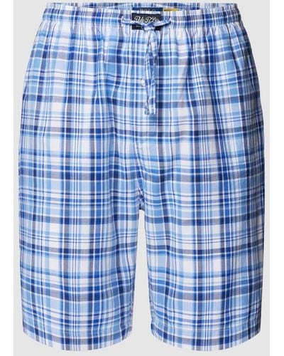 Polo Ralph Lauren Loose Fit Pyjamashorts mit Knopfleiste - Blau
