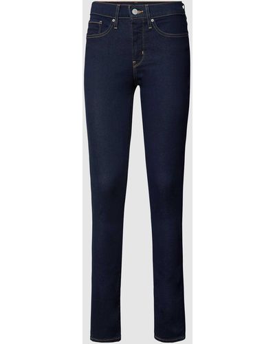 Levi's® 300 Shaping Straight Fit Jeans mit Stretch-Anteil Modell '314TM' - Blau