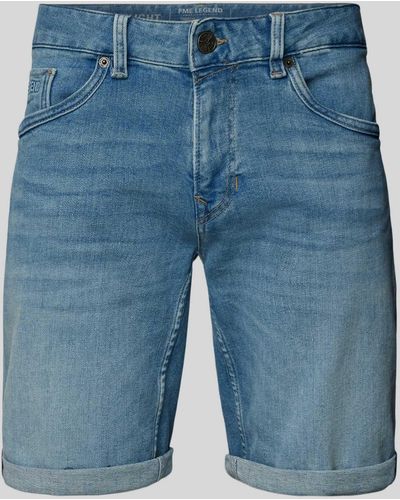 PME LEGEND Korte Regular Fit Jeans - Blauw