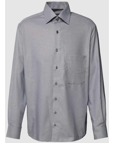 Eterna Comfort Fit Business-Hemd mit Kentkragen - Grau