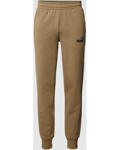 PUMA PERFORMANCE Sweatpants mit Label-Print - Natur