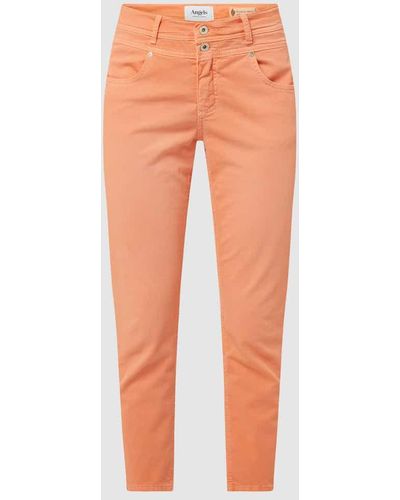 ANGELS Slim Fit Jeans aus Bio-Baumwolle und Elasthan Modell 'Ornella' - Orange
