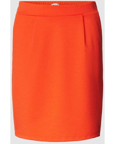 Ichi Minirock mit Viskose-Anteil Modell 'Kate' - Orange