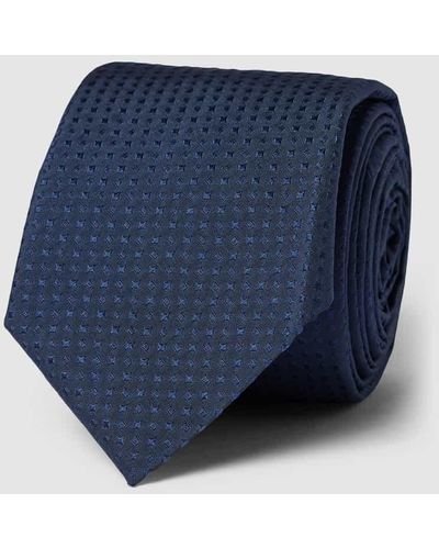 HUGO Krawatte aus Seide mit Allover-Muster - Blau