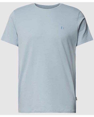 Blend T-Shirt mit Label-Stitching Modell 'Dinton' - Blau