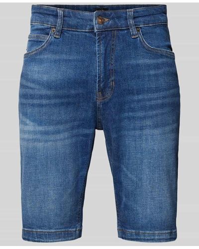 Strellson Slim Fit Jeansshorts im 5-Pocket-Design Modell 'Roby-Z' - Blau