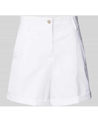Tommy Hilfiger Flared Chino-Shorts mit Gesäßtaschen Modell 'CO BLEND' - Weiß