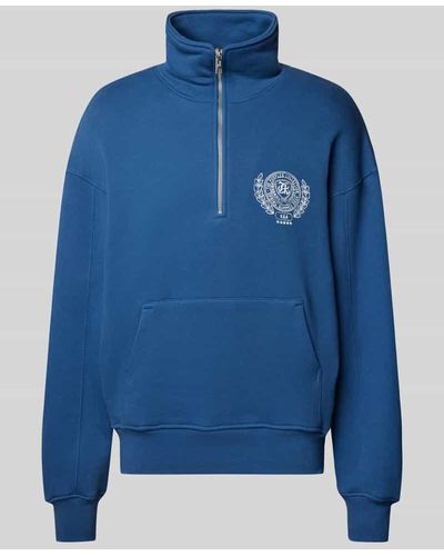 The Kooples Sweatshirt mit Label-Print - Blau