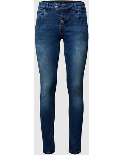 Blue Monkey Skinny Fit Jeans Met Stretch, Model 'manie' - Blauw