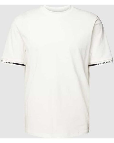Armani Exchange T-Shirt mit Label-Details - Weiß