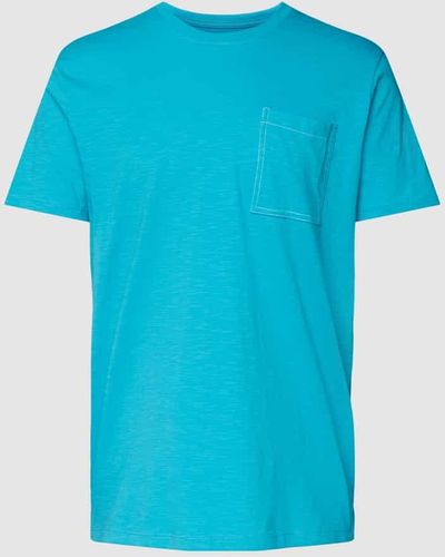 Esprit T-Shirt mit Brusttasche - Blau