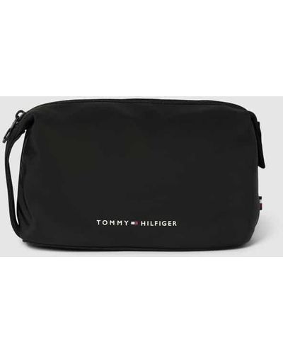 Tommy Hilfiger Handtasche mit Label-Schriftzug Modell 'SKYLINE' - Schwarz