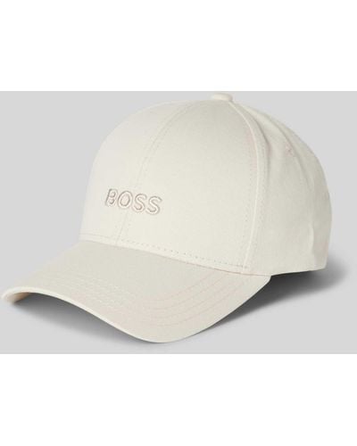 BOSS Basecap mit Label-Stitching - Natur