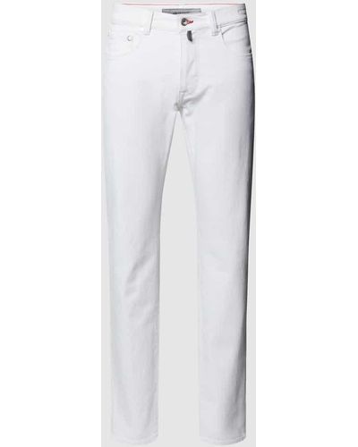 Pierre Cardin Tapered Fit Jeans im 5-Pocket-Design Modell 'Lyon' - Weiß