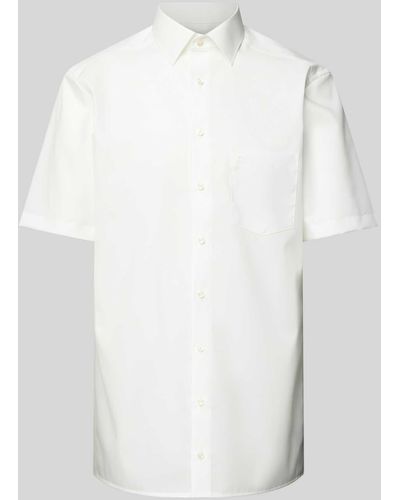Olymp Modern Fit Zakelijk Overhemd Met Kentkraag - Wit