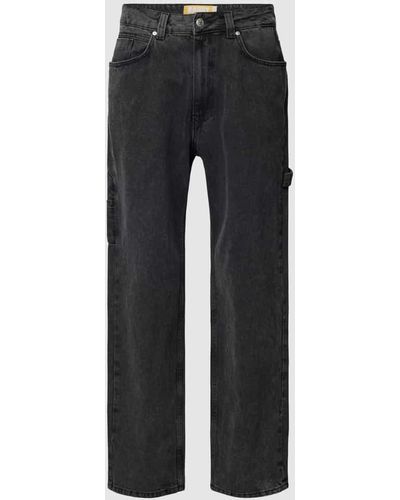 Review Baggy Fit Jeans im 5-Pocket-Design in schwarz